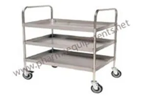 Equipment for pharmaceutical laboratory – SS Used linen trolley round